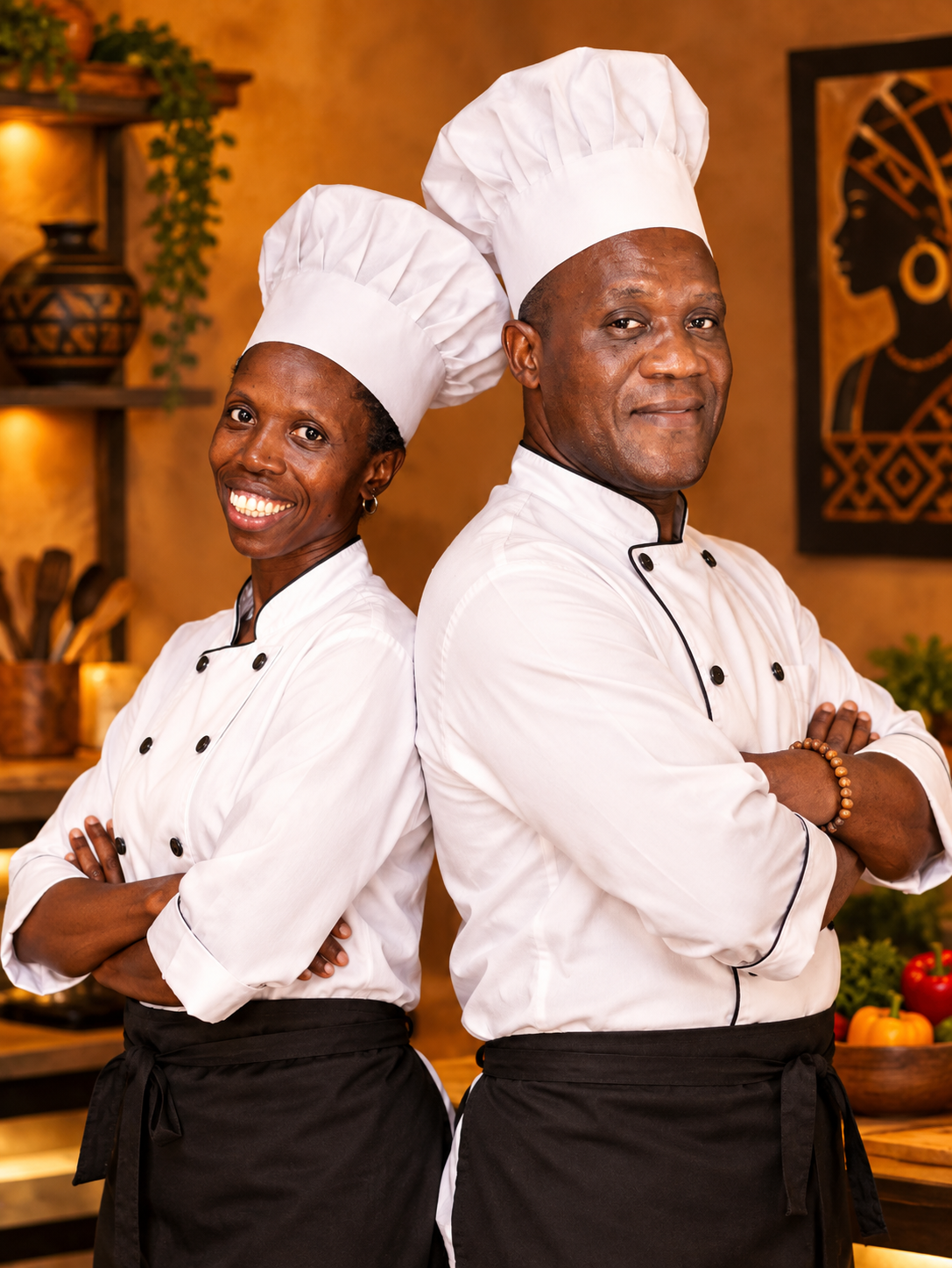 Les chefs de Douceurs Culinaires en cuisine